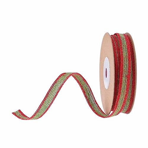 SHTGOI 1 Rolle 10 Yards Juteband Bunt Jute Schnur Sackleinen Spitzenband Hessische Bänder Vintage Geschenkband Zum Basteln Dekokordel Schnur Für DIY Handwerk Hochzeiten Partys Heimdekoration 10mm6# von SHTGOI