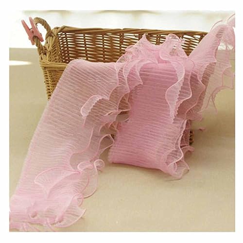 SHTGOI 2 Yards Organza Rüschenband 3 Schichten Plissiertes Tüll Spitzenband 14cm Breit Elastisches Stoff Spitzenbesatz Rüschen Chiffonband für DIY Handwerk Nähen Hochzeitskleid Dekor Hellrosa SHTGOI 2 Yards Organza Rüschenband 3 Schichten Plissiertes Tüll Spitzenband 14cm Breit Elastisches Stoff Spitzenbesatz Rüschen Chiffonband für DIY Handwerk Nähen Hochzeitskleid Dekor Hellrosa von SHTGOI