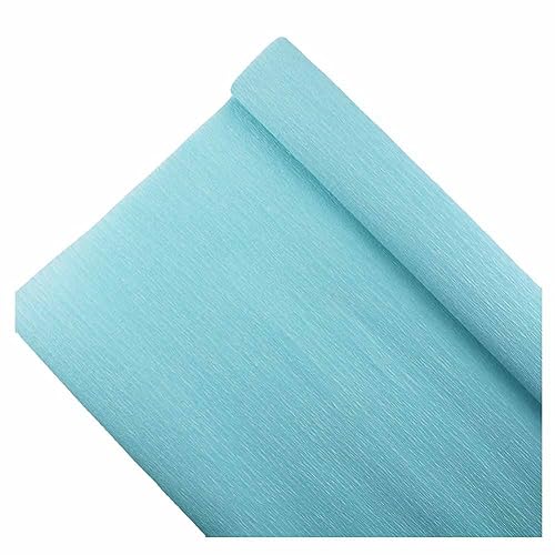 SHTGOI 5 Rollen Krepppapier 25x250 cm Crepe Papier Krepppapier Rollen zum Basteln Bunt Seidenpapier Bastelpapier Geschenkpapier für Geburtstag Hochzeit Verpackung Papierhandwork Blume Hellblau von SHTGOI