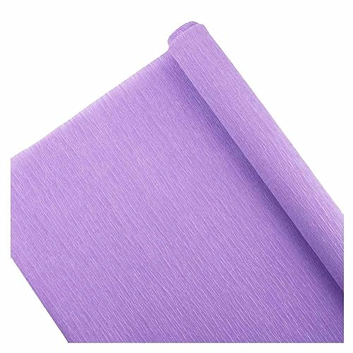 SHTGOI 5 Rollen Krepppapier 25x250 cm Crepe Papier Krepppapier Rollen zum Basteln Bunt Seidenpapier Bastelpapier Geschenkpapier für Geburtstag Hochzeit Verpackung Papierhandwork Blume Hellviolett von SHTGOI