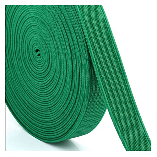 SHTGOI Flache Gummibänder 16m Bunte Elastische Bänder Stretchband zum Nähen Leinwandbindung Verschlüsseltes Gummiband für DIY Handwerk Taillenbänder Bekleidung Schuhherstellung 1.5cm Grün von SHTGOI