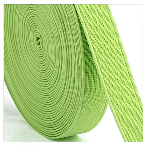 SHTGOI Flache Gummibänder 16m Bunte Elastische Bänder Stretchband zum Nähen Leinwandbindung Verschlüsseltes Gummiband für DIY Handwerk Taillenbänder Bekleidung Schuhherstellung 1.5cm Hellgrün von SHTGOI