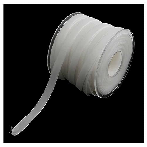 SHTGOI Samtband 20 Yard/Rollen 10mm Samt Schleifenband Geschenkband Einzelnes Gesicht Samtborte Wickelband Vintage-Seide Stoffband Dekoband für Hochzeit Taufe und Geburtstag Geschenke Weiß von SHTGOI