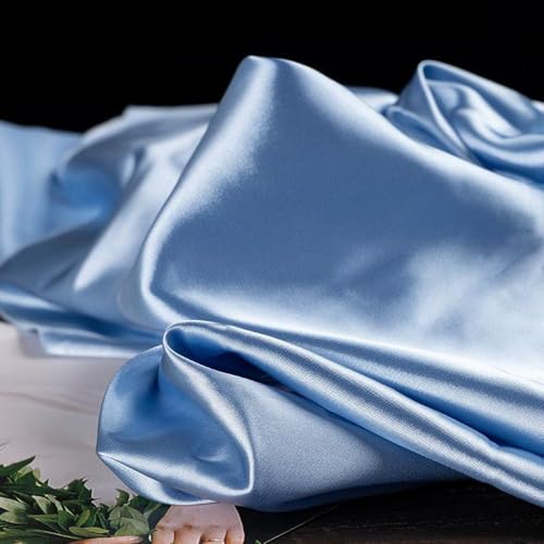 Seiden Satin Stoff 1 Yards *150cm Glitzer Satinstoffe Breit Satin Stoff Meterware aus Polyester für Halloween Hochzeit Abendkleid Kostüme Nähen DIY Bastel Modestoff Dekostoff Kostümstoff von SHTGOI