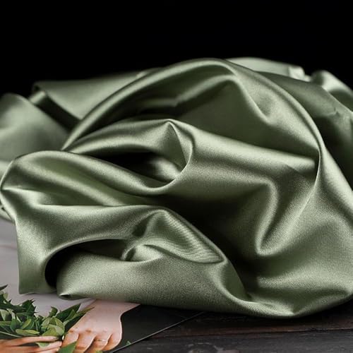 Seiden Satin Stoff 1 Yards *150cm Glitzer Satinstoffe Breit Satin Stoff Meterware aus Polyester für Halloween Hochzeit Abendkleid Kostüme Nähen DIY Bastel Modestoff Dekostoff Kostümstoff von SHTGOI