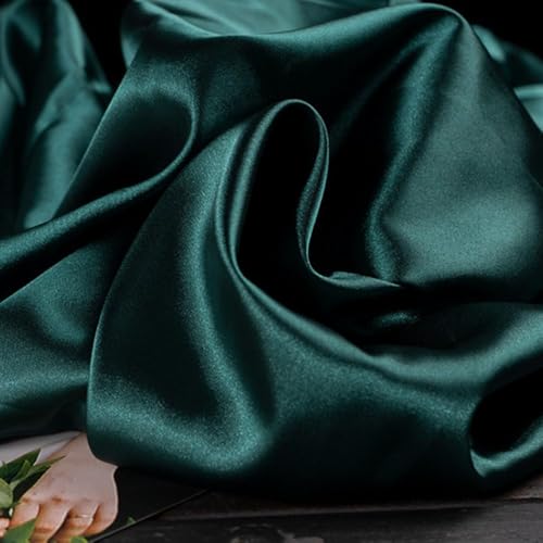 Seiden Satin Stoff 1 Yards *150cm Glitzer Satinstoffe Breit Satin Stoff Meterware aus Polyester für Halloween Hochzeit Abendkleid Kostüme Nähen DIY Bastel Modestoff Dekostoff Kostümstoff von SHTGOI