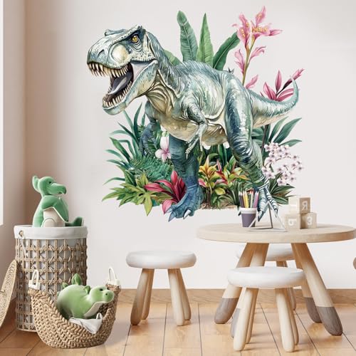 Einzigartige Tier Wandsticker, Dinosaurier Wandaufkleber, Selbstklebende Vinyl Wandtattoos, Wanddeko für Kinder Jungen Mädchen von SHUCHING