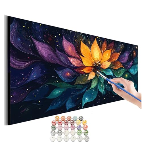 Malen Nach Zahlen Blume Malen Nach Zahlen Erwachsene kinder Farbe Malen Nach Zahlen ab 10 Jahre Mädchen DIY Paint by Numbers Heimdekoration Geschenke für Männer Frauen (Rahmenlos) 30x60cm M-534 von SHUIYAZI