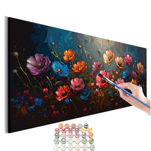 Malen Nach Zahlen Blume Malen Nach Zahlen Erwachsene kinder Farbe Malen Nach Zahlen ab 10 Jahre Mädchen DIY Paint by Numbers Heimdekoration Geschenke für Männer Frauen (Rahmenlos) 90x180cm M-752 von SHUIYAZI