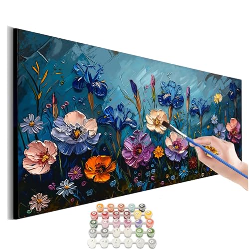 Malen Nach Zahlen Erwachsene Blume Malen Nach Zahlen Farbe Malen Nach Zahlen ab 9 Jahre Mädchen ,Malen Nach Zahlen Kinder Groß DIY Paint by Numbers Bastelset Erwachsene Ohne Rahmen 80x160cm M-299 von SHUIYAZI