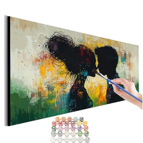 Malen Nach Zahlen Erwachsene Groß Paar Malen Nach Zahlen Liebe Malen Nach Zahlen Kinder Handgemalt Ölgemälde Paint by Numbers mit Pinseln und Acrylfarben kreativ set für erwachsene 100x200cm M-553 von SHUIYAZI