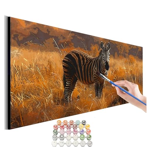 Malen Nach Zahlen Erwachsene Groß Tier Malen Nach Zahlen Zebra Malen Nach Zahlen Kinder Handgemalt Ölgemälde Paint by Numbers mit Pinseln und Acrylfarben kreativ set für erwachsene 100x200cm M-383 von SHUIYAZI