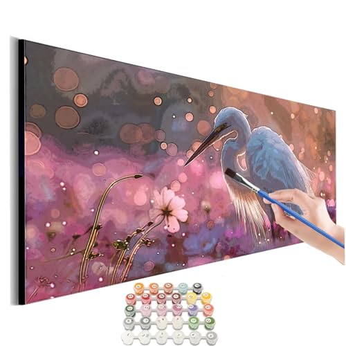 Malen Nach Zahlen Erwachsene Groß Vogel Malen Nach Zahlen Blume Malen Nach Zahlen Kinder Handgemalt Ölgemälde Paint by Numbers mit Pinseln und Acrylfarben kreativ set für erwachsene 70x140cm M-296 von SHUIYAZI