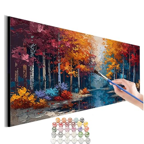 Malen Nach Zahlen Farbe Malen Nach Zahlen Erwachsene kinder Baum Malen Nach Zahlen ab 10 Jahre Mädchen DIY Paint by Numbers Heimdekoration Geschenke für Männer Frauen (Rahmenlos) 60x120cm M-392 von SHUIYAZI