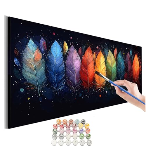 Malen Nach Zahlen Farbe Malen Nach Zahlen Erwachsene kinder Feder Malen Nach Zahlen ab 10 Jahre Mädchen DIY Paint by Numbers Heimdekoration Geschenke für Männer Frauen (Rahmenlos) 30x60cm M-397 von SHUIYAZI