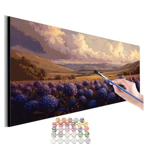 Malen Nach Zahlen Landschaft Malen Nach Zahlen Erwachsene kinder Blume Malen Nach Zahlen ab 10 Jahre Mädchen DIY Paint by Numbers Heimdekoration Geschenke für Männer Frauen (Rahmenlos) 30x60cm M-300 von SHUIYAZI