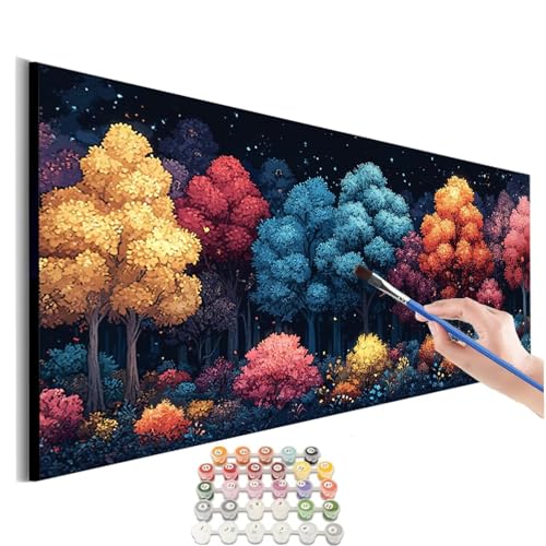 Malen Nach Zahlen Wald Malen Nach Zahlen Erwachsene kinder Farbe Malen Nach Zahlen ab 10 Jahre Mädchen DIY Paint by Numbers Kreativ Heimdekoration Geschenke für Männer Frauen (Rahmenlos) 30x60cm M-312 von SHUIYAZI