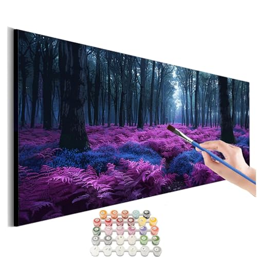 Malen Nach Zahlen Wald Malen Nach Zahlen Erwachsene kinder Gras Malen Nach Zahlen ab 10 Jahre Mädchen DIY Paint by Numbers Kreativ Heimdekoration Geschenke für Männer Frauen (Rahmenlos) 60x120cm M-310 von SHUIYAZI