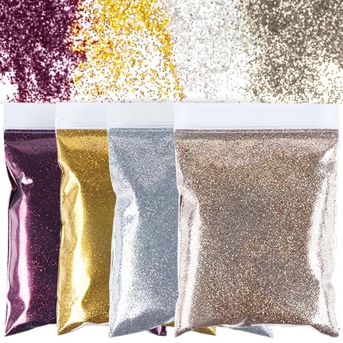 SHUOHONG 200g Glitzer Basteln Kinder, 0.2 mm Gemischt Glitter, Glitzer zum Basteln, Feiner Glitzer Wandfarbe, Pailletten Glitzerpulver für Make-up, Karten, Nagelkunst, DIY (Farbmischung) von SHUOHONG