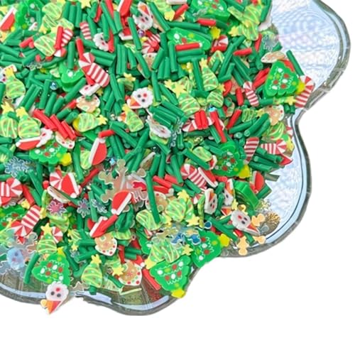 50 g künstliche Streusel, künstliche Weihnachtsstreusel, Polymer-Ton, Streusel, Mini-Polymer-Ton, Scheiben, künstliche Süßigkeiten-Streusel für Nagelkunst, DIY, Basteln, Kuchen, Telefon von SHYKNYU