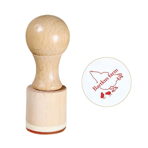 SHYKNYU Eierstempel für frische Eier, Hühnerei-Holzstempel, personalisierter Hühnerei-Stempel mit einzigartigen Designs, Eiermarkierung für Bauernhof, Hühnerstall, Branding, Geschenk von SHYKNYU