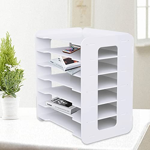 Briefablage Organizer Weiß Büro Tisch Organisation Dokumentenablage Schreibtisch Organizer für Zuhause Büro von SHZICMY