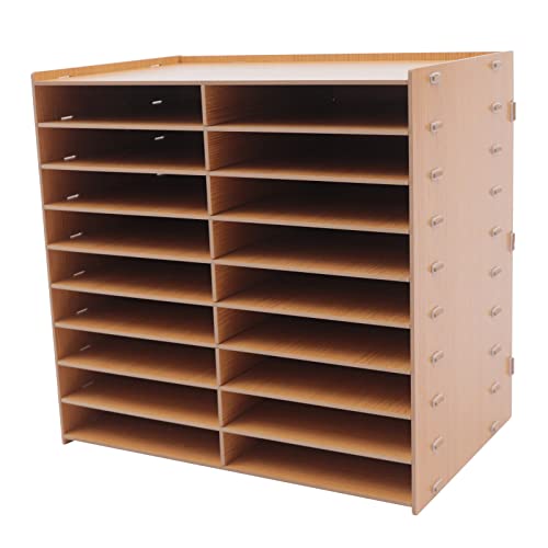 Dokumentenablage Holz Ablagefach, Aktenaufbewahrung Organizer Büro Schreibtisch Briefablage Aktenablage Papierablage für A4 Papier Ordner Ablagesystem Organizer von SHZICMY