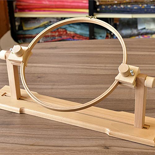 SHZICMY Holz Stickständer Verstellbar, Kreuzstich Ständer Embroidery Hoop Stand Bodenständer Kreuzstich Hoop Halter Rotierender für Studio, Kreuzstich Basteln DIY Nähen von SHZICMY