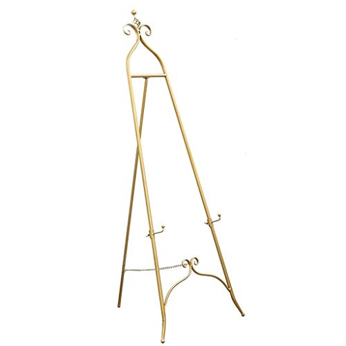 120 cm/150 cm Staffelei, Eisenkunst, goldene Staffelei für Erwachsene, Künstlerstaffelei, frei verstellbarer Hochzeitsständer von SHZZHS