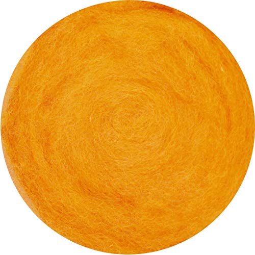 SIA COLLA-S Filzwolle 100% Wolle zum Filzen Trockenfilzen Nassfilzen - Gelb Orange Curry 50 g von SIA COLLA-S