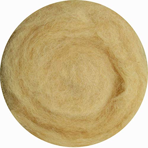 SIA COLLA-S Filzwolle 100% Wolle zum Filzen Trockenfilzen Nassfilzen - Beige Braun Pfirsich 75 g von SIA COLLA-S