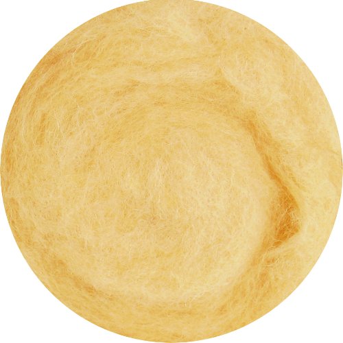 SIA COLLA-S Filzwolle 100% Wolle zum Filzen Trockenfilzen Nassfilzen - Beige Creme Gelb 50 g von SIA COLLA-S