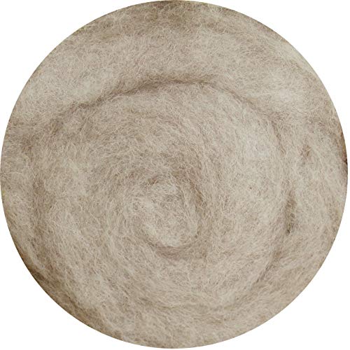 SIA COLLA-S Filzwolle 100% Wolle zum Filzen Trockenfilzen Nassfilzen - Beige Grau (Mix) 100 g von SIA COLLA-S