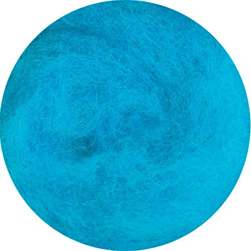 Filzwolle 100% Wolle zum Filzen Trockenfilzen Nassfilzen - Blau Türkis 50 g von SIA COLLA-S