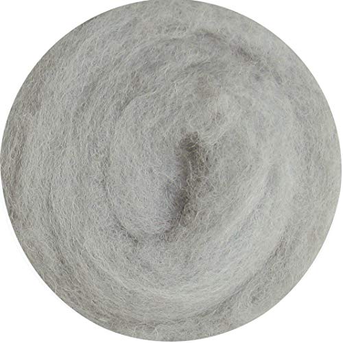 SIA COLLA-S Filzwolle 100% Wolle zum Filzen Trockenfilzen Nassfilzen -Grau Silber 75 g von SIA COLLA-S