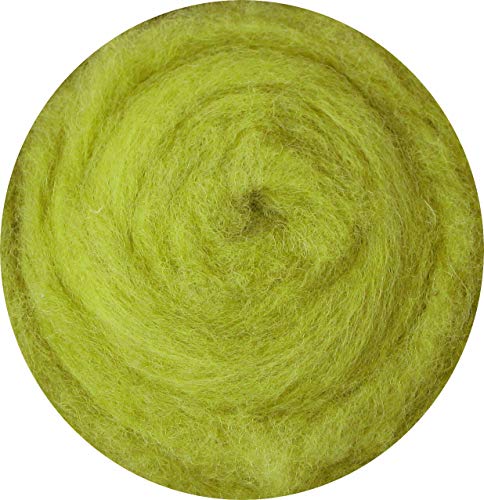 SIA COLLA-S Filzwolle 100% Wolle zum Filzen Trockenfilzen Nassfilzen - Grün Gelb Olive 100 g von SIA COLLA-S