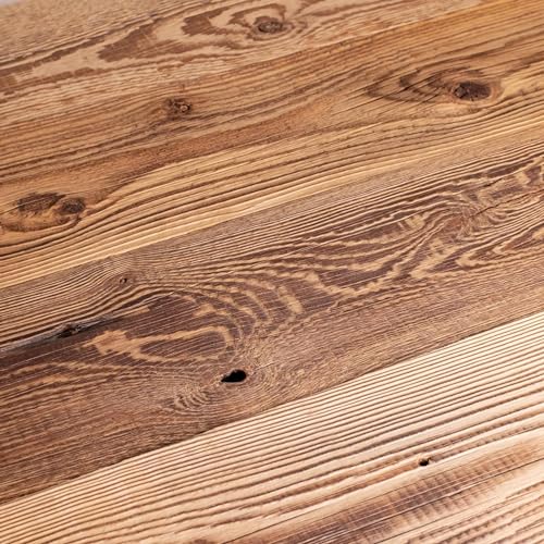 SIBERIAN HERITAGE Barnwood Planks | Altholz Wandbohlen für Bauernhaus-Dekor | 12 rustikale Dielen Naturbraun DIY (geklebt oder genagelt) (Länge 32) von SIBERIAN HERITAGE