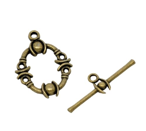 B14353 Knebelverschlüsse, bronzefarben, 21 x 17 mm, 25 x 8 mm, 25 Sets B14353 Knebelverschlüsse, bronzefarben, 21 x 17 mm, 25 x 8 mm, 25 Sets von SIDIFU
