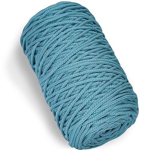 1 PCS 200g Aqua Blau 100% Baumwolle Garn hohl gestrickt Crochet Yarn, 164 Yards Stoff Garn Runde Seil Garn für DIY Handtasche Geldbörse Korb Kissen Häkeln Tasche von SIMEIQI