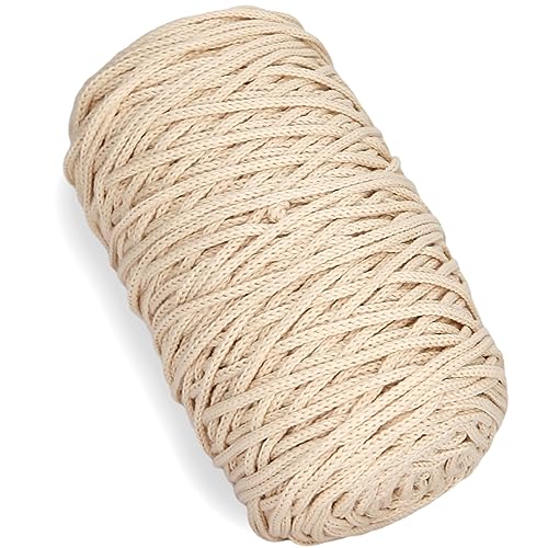 1 PCS 200g Creme 100% Baumwolle Garn hohl gestrickt Crochet Yarn, 164 Yards Stoff Garn Runde Seil Garn für DIY Handtasche Geldbörse Korb Kissen Häkeln Tasche von SIMEIQI