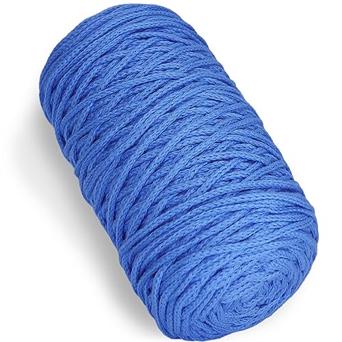 1 PCS 200g blau 100% Baumwolle Garn hohl gestrickt Crochet Yarn, 164 Yards Stoff Garn Runde Seil Garn für DIY Handtasche Geldbörse Korb Kissen Häkeln Tasche von SIMEIQI