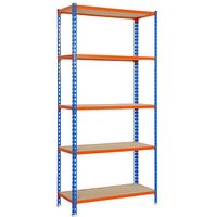 Simonrack Schwerlastregal MADERCLICK MEGAPLUS 5 8425437077524 orange, blau 120,0 x 40,0 x 200,0 cm von SIMONRACK