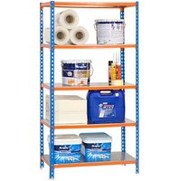 Simonrack Schwerlastregal SIMONCLICK MEGAPLUS 8425437076916 blau, orange, silber 120,0 x 40,0 x 200,0 cm von SIMONRACK