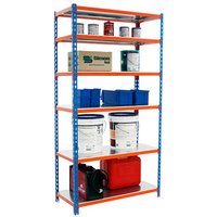 Simonrack Schwerlastregal SIMONCLICK MEGAPLUS 8425437077135 blau, orange, silber 120,0 x 50,0 x 250,0 cm von SIMONRACK