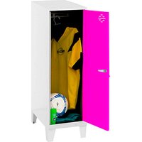 Simonrack Spind SIMONLOCKER DISM SINGLE weiß, pink 8425437120428, 1 Schließfach 30,0 x 50,0 x 101,5 cm von SIMONRACK