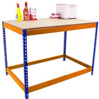 Simonrack Werkbank SIMONWORK BASIC 1 orange, blau 120,0 x 75,0 x 90,0 cm von SIMONRACK