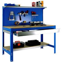 Simonrack Werkbank-Set SIMONWORK BT3 BOX blau 1 Schublade 121,0 x 61,0 x 144,5 cm von SIMONRACK