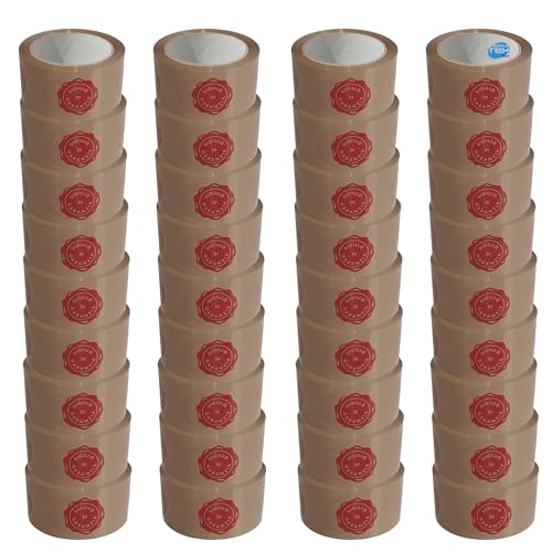 SIMPLETEK - 36 x Rolle Klebeband Silent Braun Havanna E-Commerce Verpackung Umzugspackungen 66 Meter x 50 mm (36 Stück) von SIMPLETEK