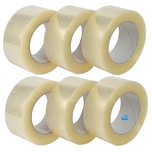 SIMPLETEK - 6 x Rolle Klebeband Silent transparent Verpackung Umzugspackung geräuschfrei 132 Meter x 50 mm (6 Stück) von SIMPLETEK