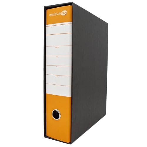 SIMPLETEK - Ringordner für Umschläge und Dokumente orange schwarz Register Protokoll 0201150 P.AR von SIMPLETEK